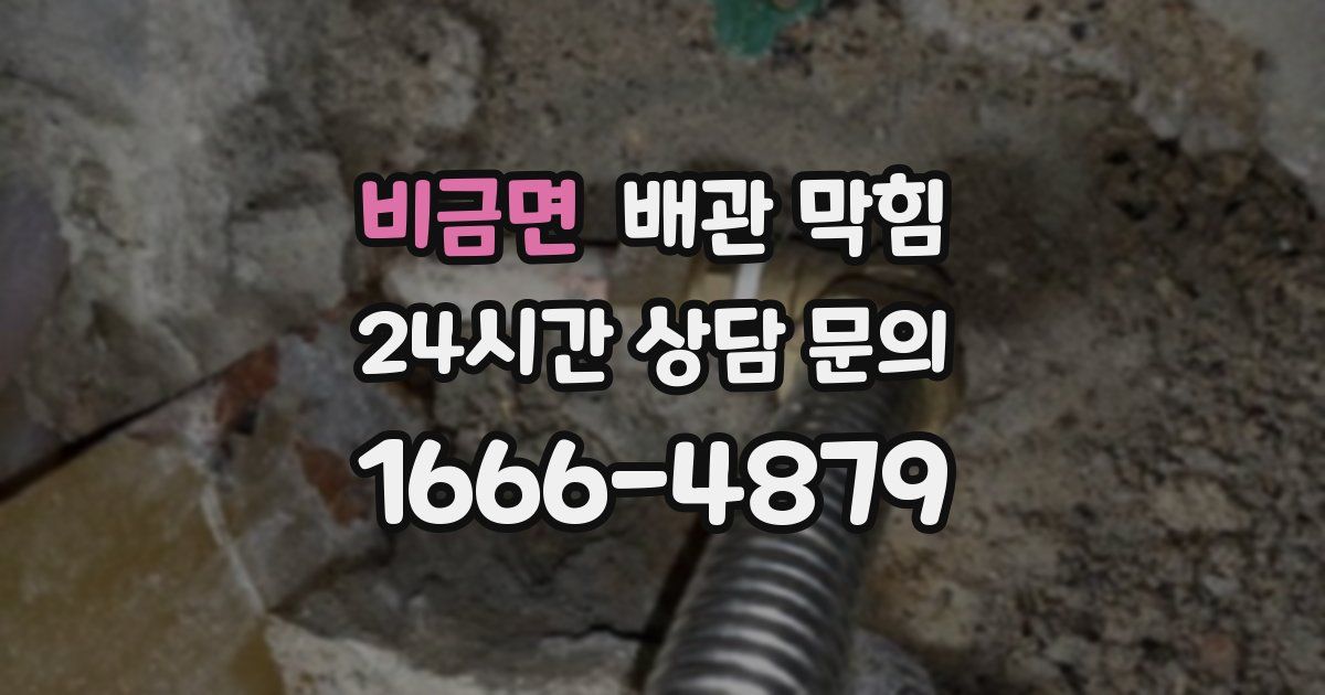 비금면 배관 막힘