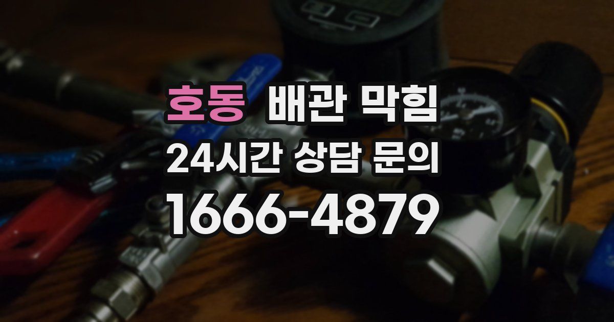 호동 배관 막힘