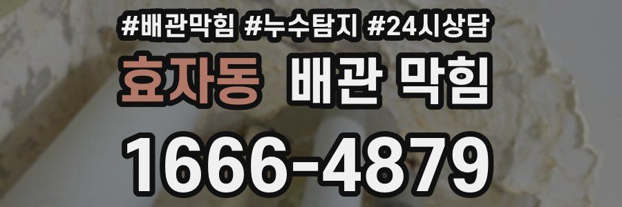 효자동 배관 막힘