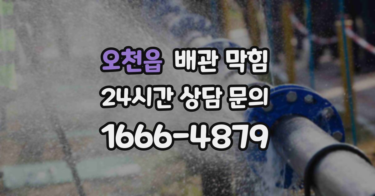 오천읍 배관 막힘