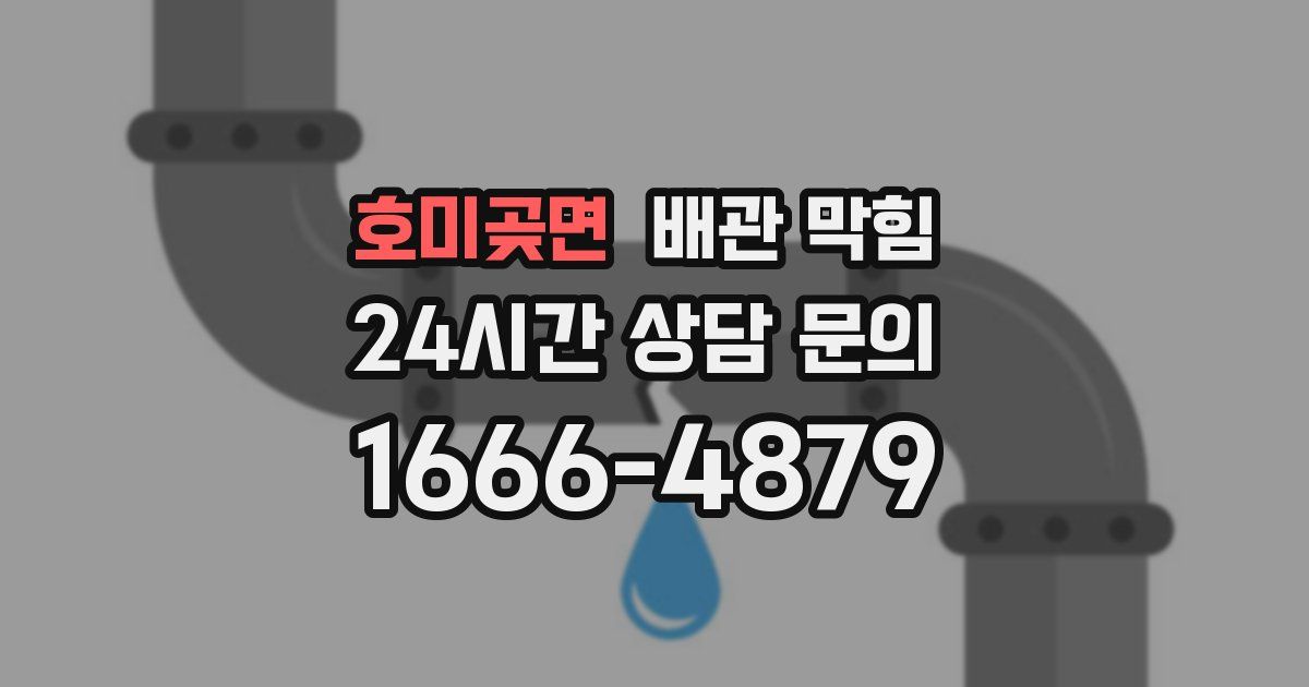 호미곶면 배관 막힘