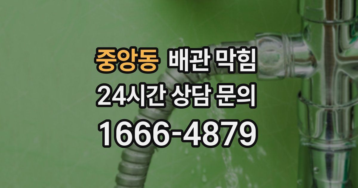 중앙동 배관 막힘