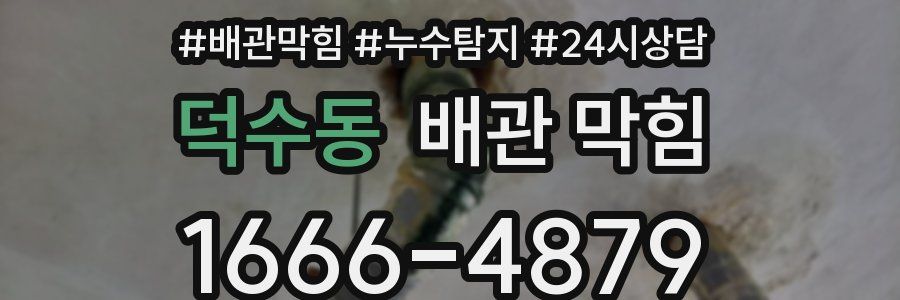 덕수동 배관 막힘