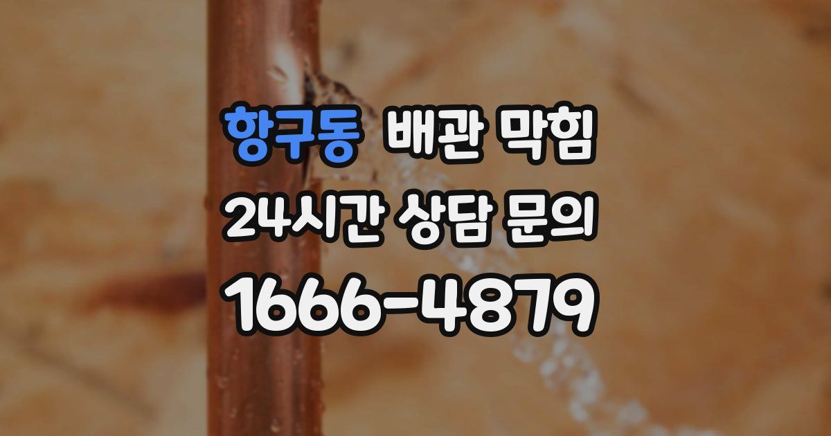 항구동 배관 막힘