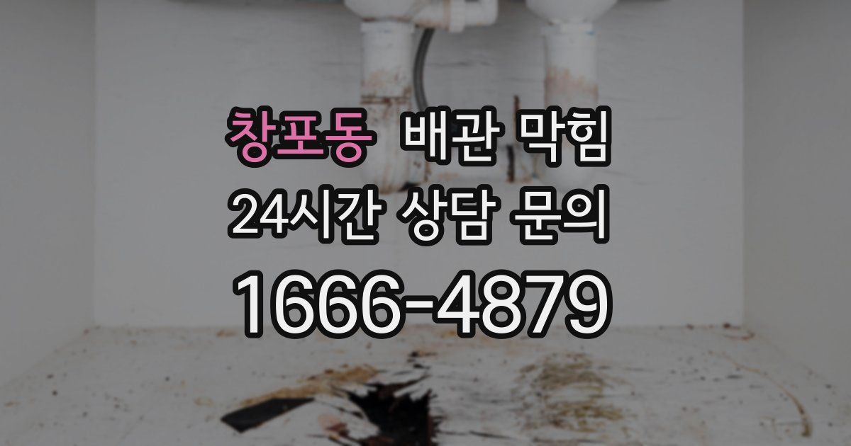 창포동 배관 막힘