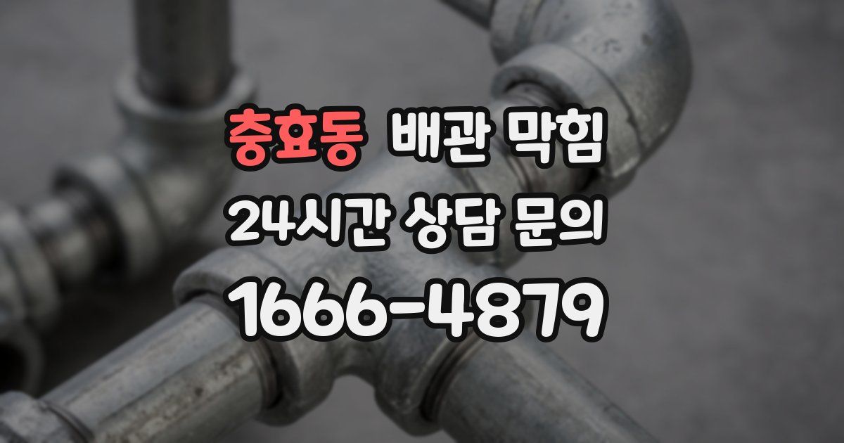 충효동 배관 막힘
