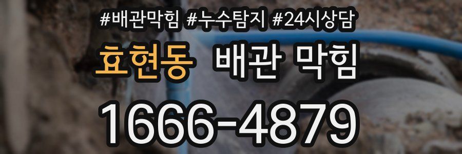 효현동 배관 막힘