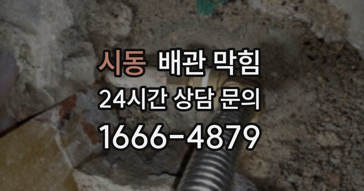 시동 배관 막힘