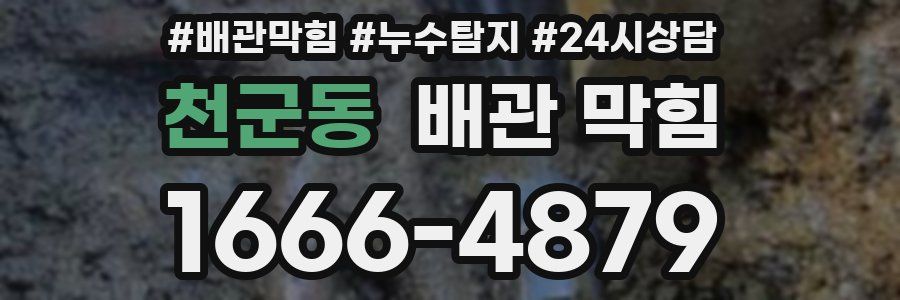 천군동 배관 막힘