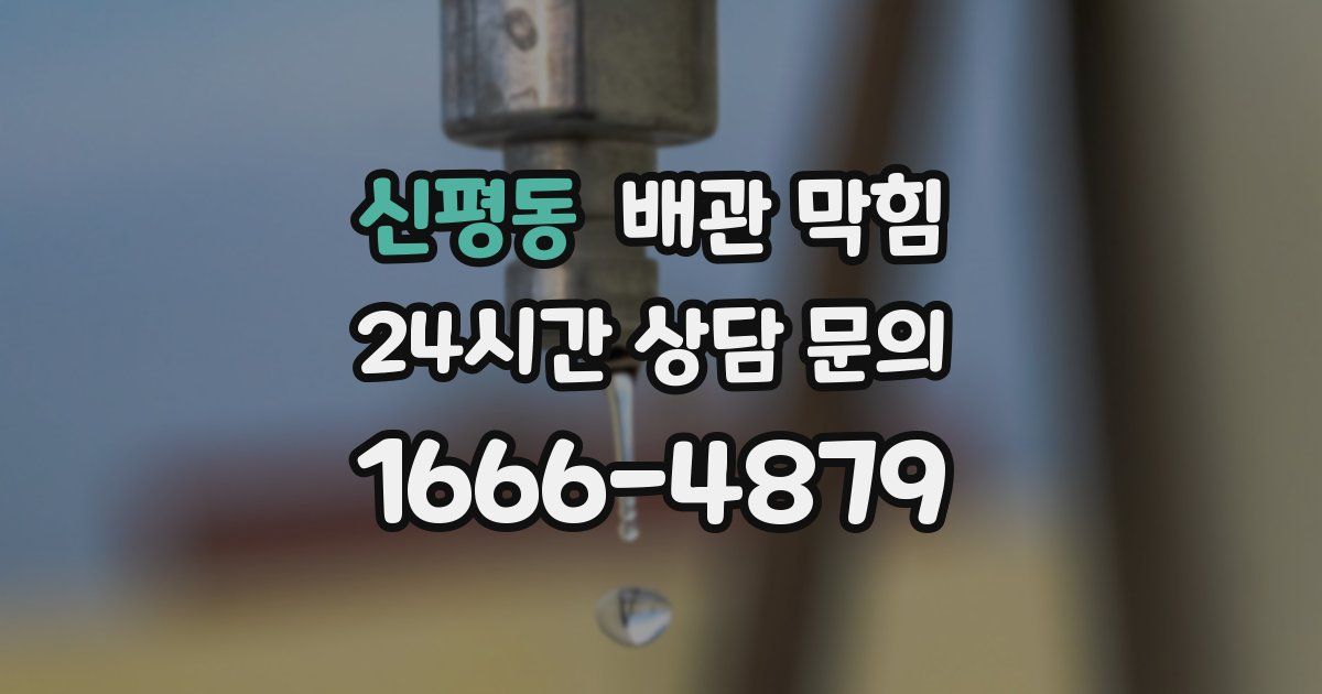신평동 배관 막힘