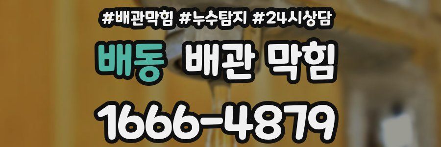 배동 배관 막힘