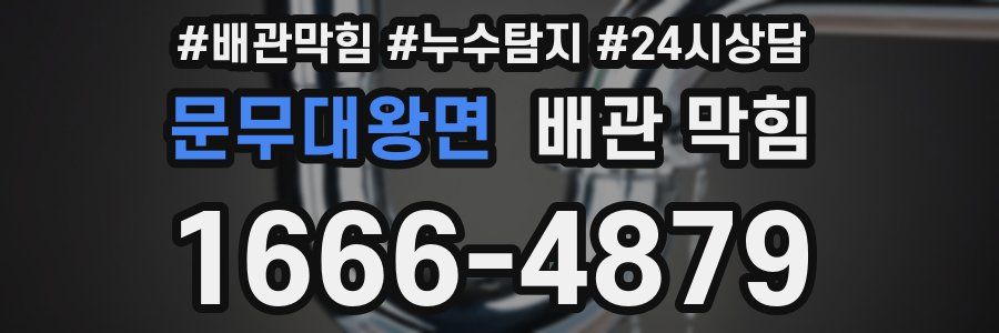 문무대왕면 배관 막힘