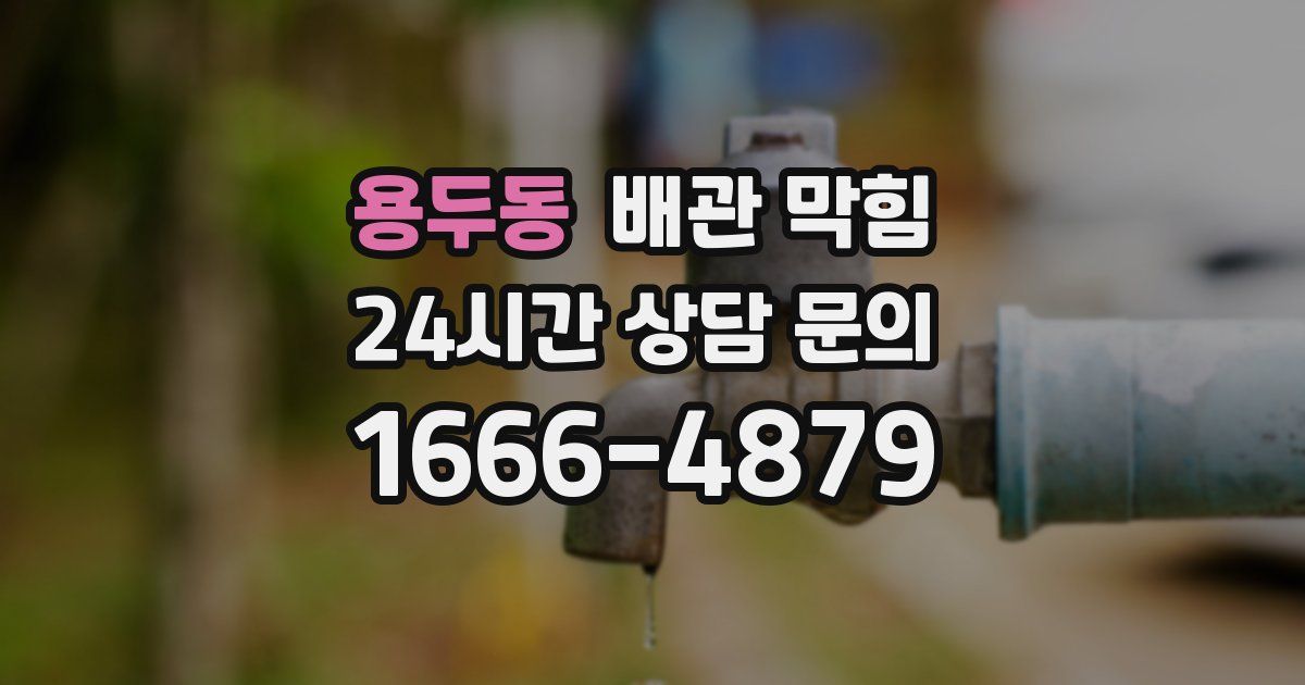 용두동 배관 막힘