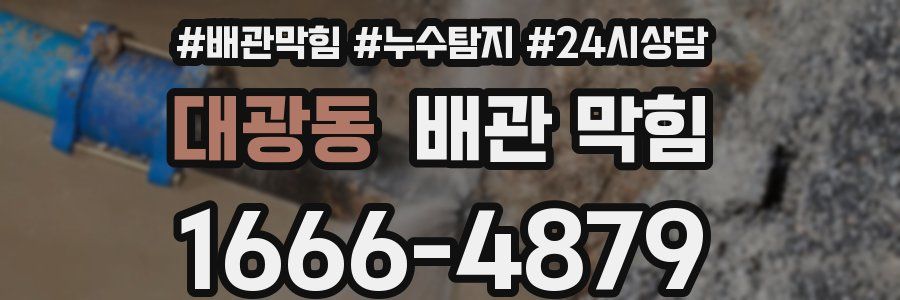 대광동 배관 막힘