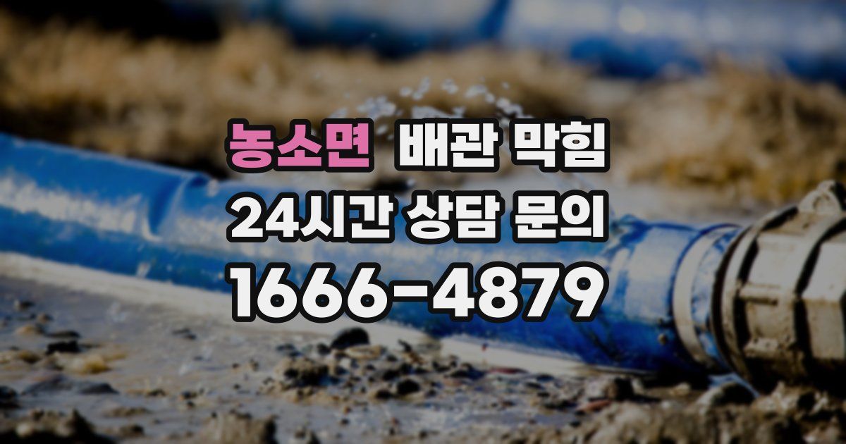농소면 배관 막힘