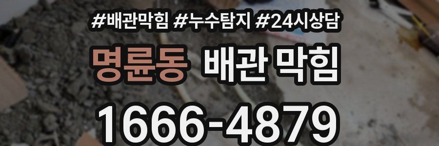 명륜동 배관 막힘