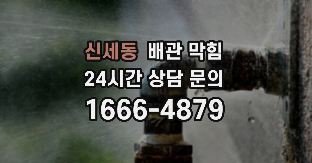신세동 배관 막힘