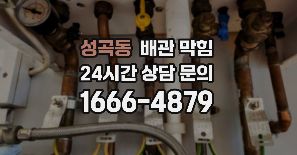 성곡동 배관 막힘