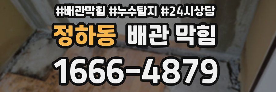 정하동 배관 막힘