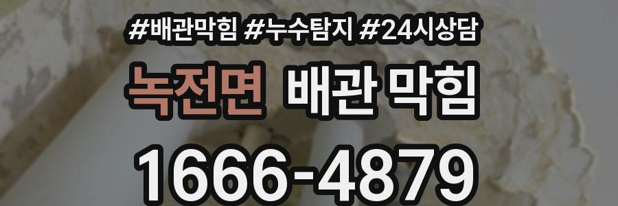 녹전면 배관 막힘