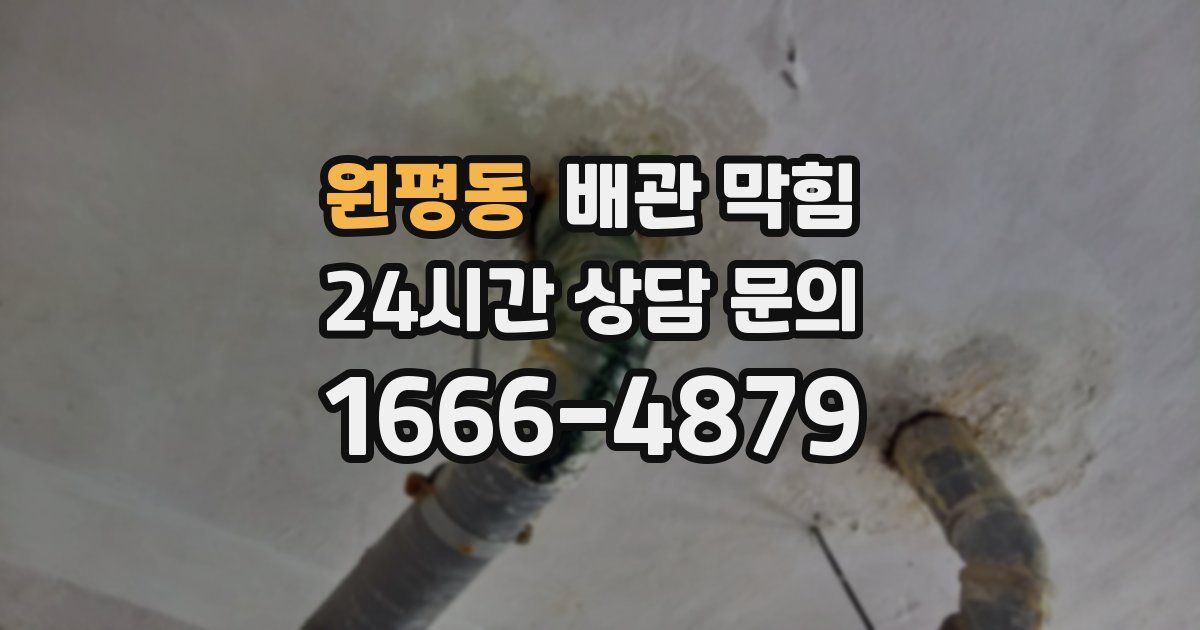 원평동 배관 막힘