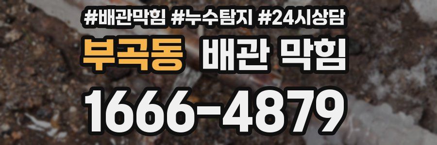 부곡동 배관 막힘