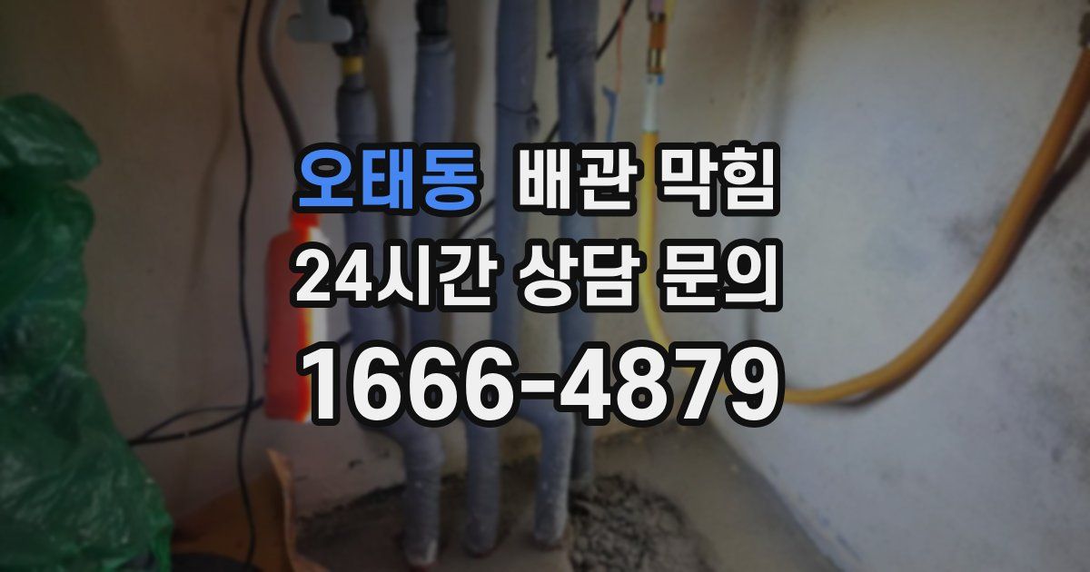 오태동 배관 막힘