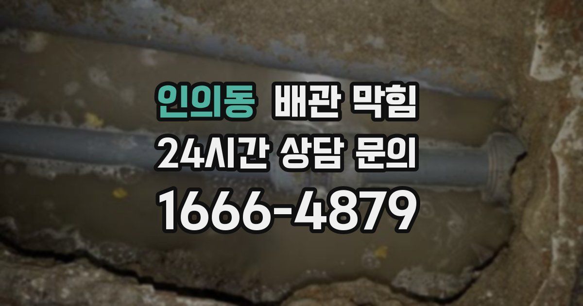 인의동 배관 막힘