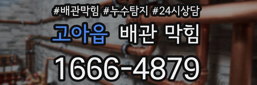 고아읍 배관 막힘