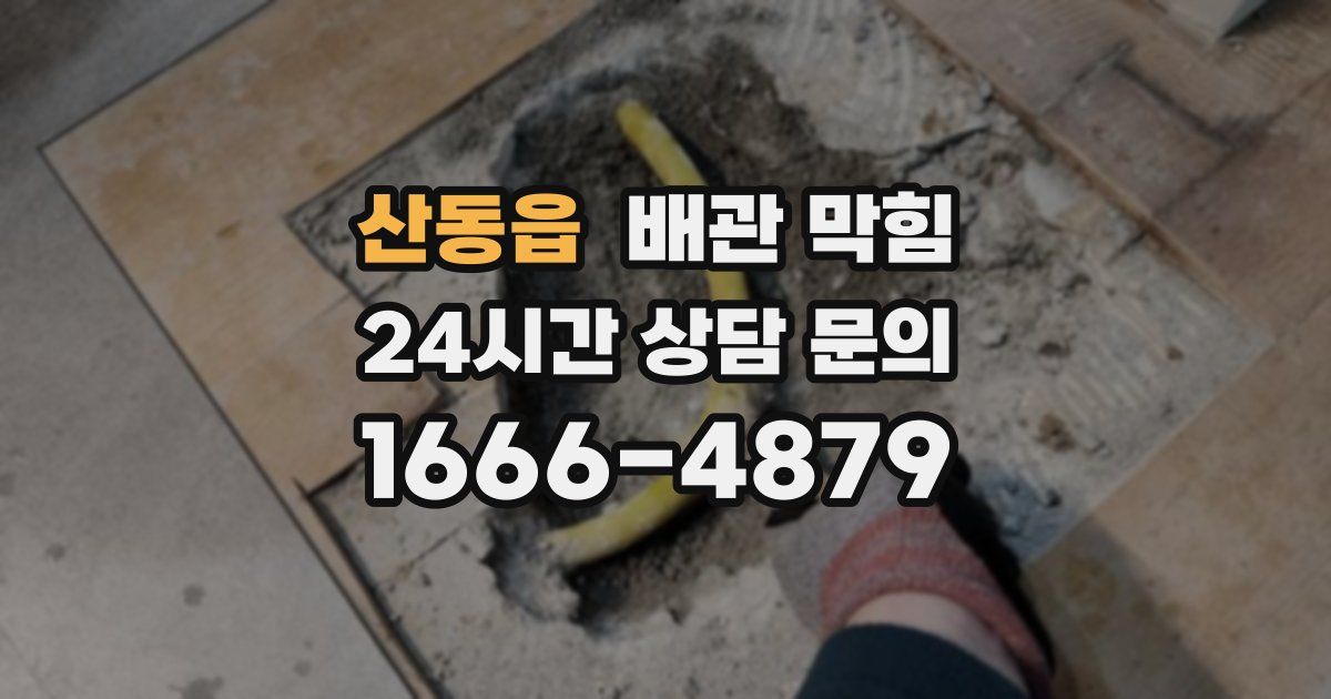 산동읍 배관 막힘