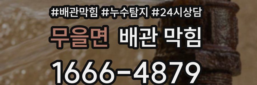 무을면 배관 막힘