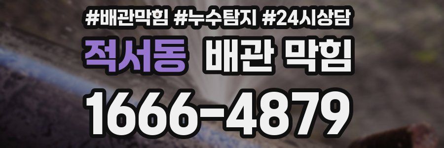 적서동 배관 막힘