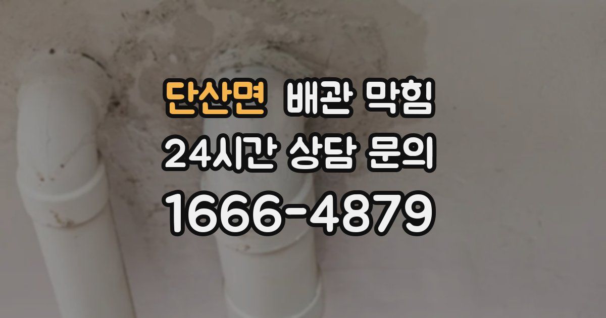 단산면 배관 막힘