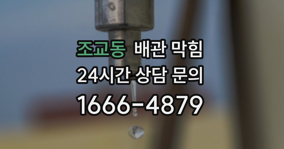 조교동 배관 막힘