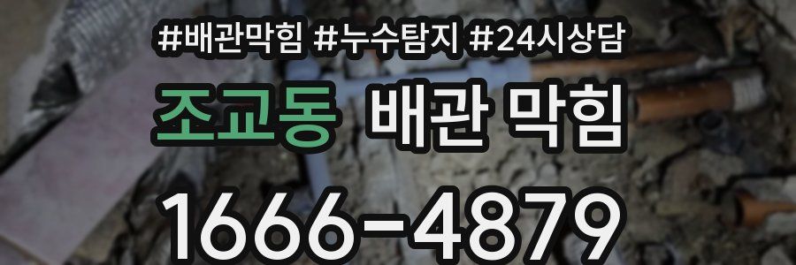 조교동 배관 막힘