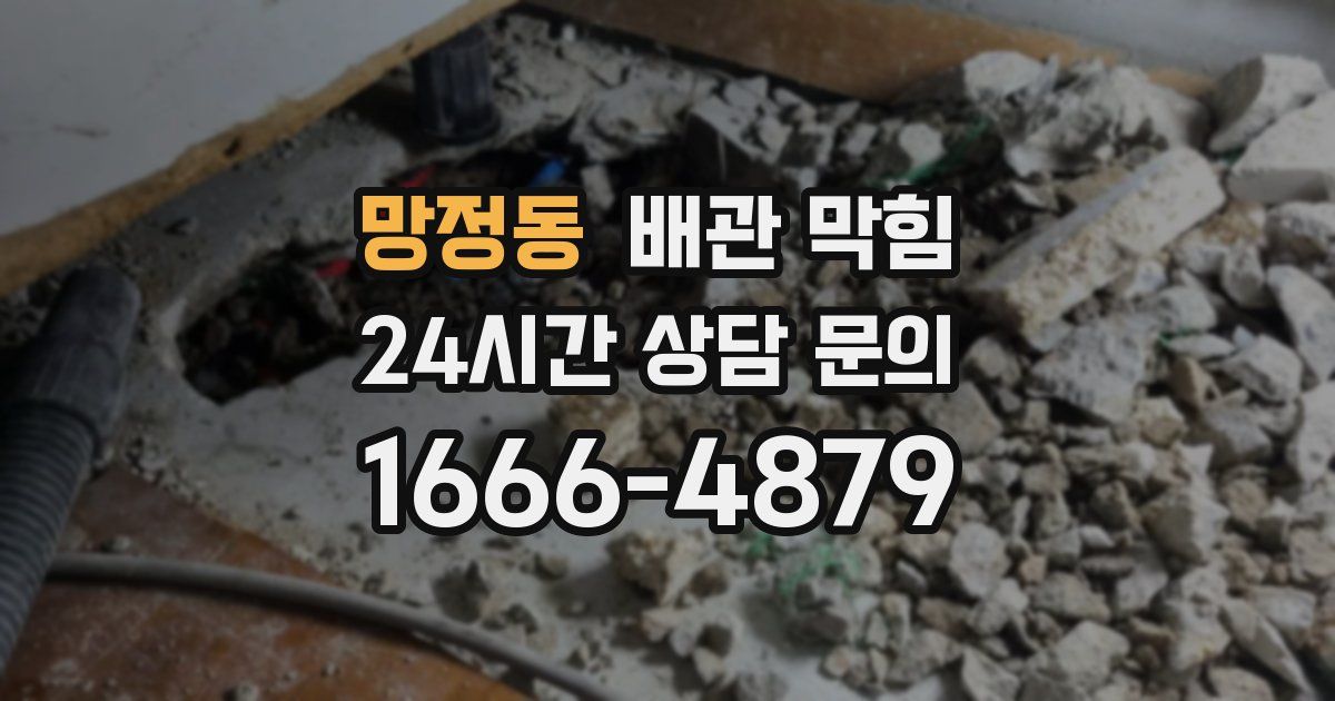 망정동 배관 막힘
