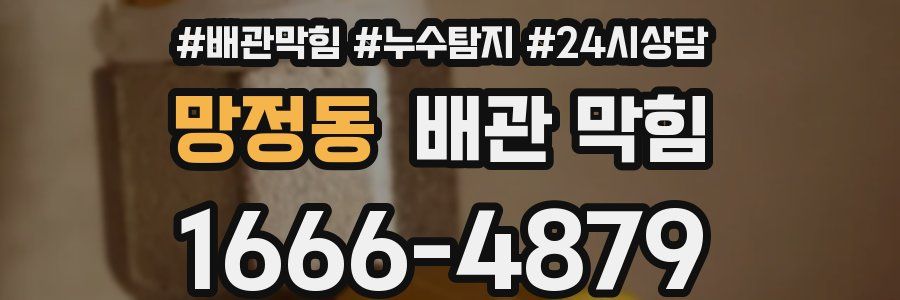 망정동 배관 막힘