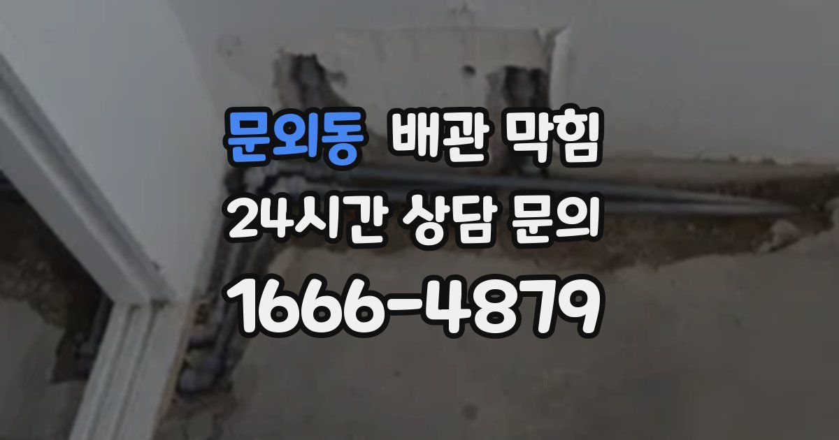 문외동 배관 막힘