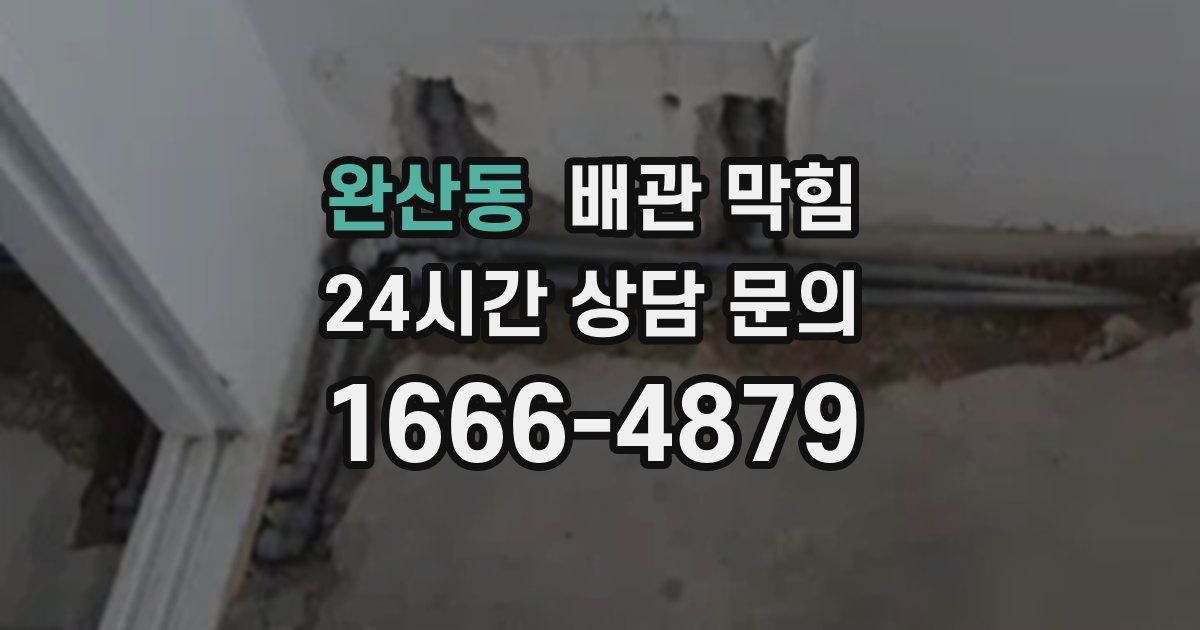완산동 배관 막힘