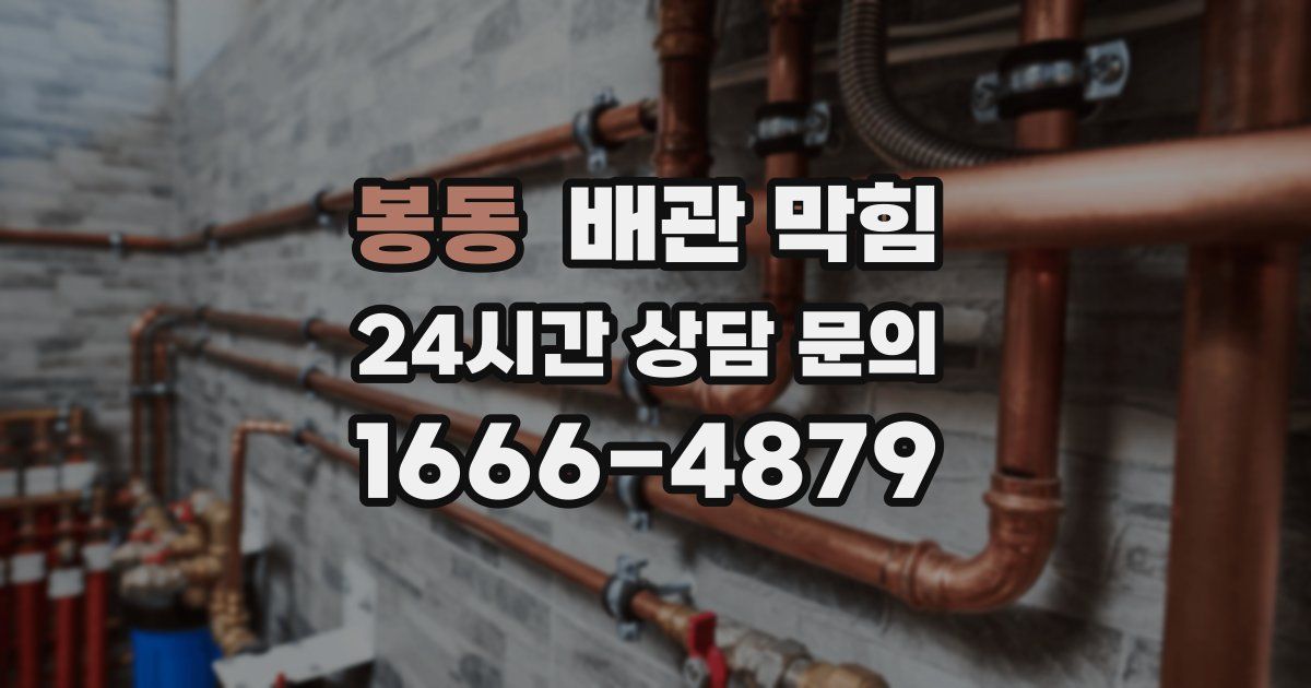 봉동 배관 막힘