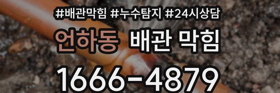 언하동 배관 막힘