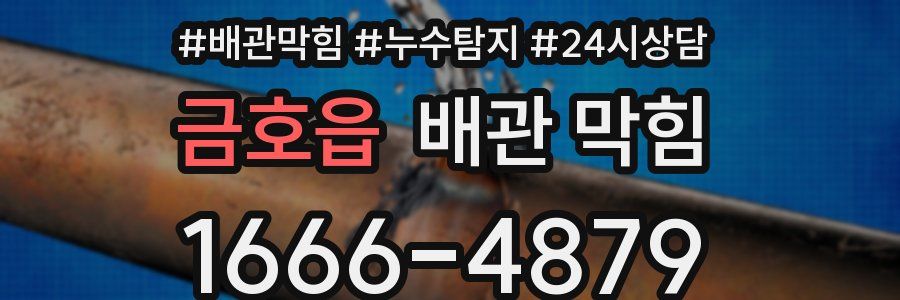 금호읍 배관 막힘