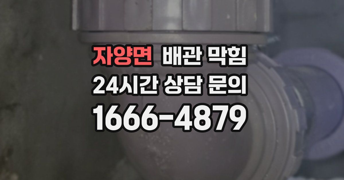 자양면 배관 막힘