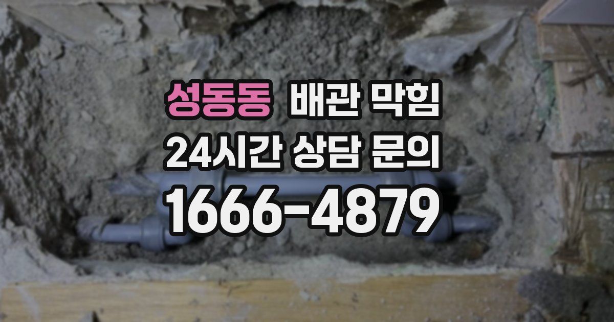 성동동 배관 막힘