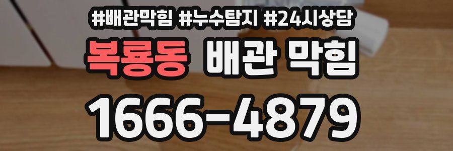 복룡동 배관 막힘