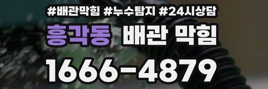 흥각동 배관 막힘