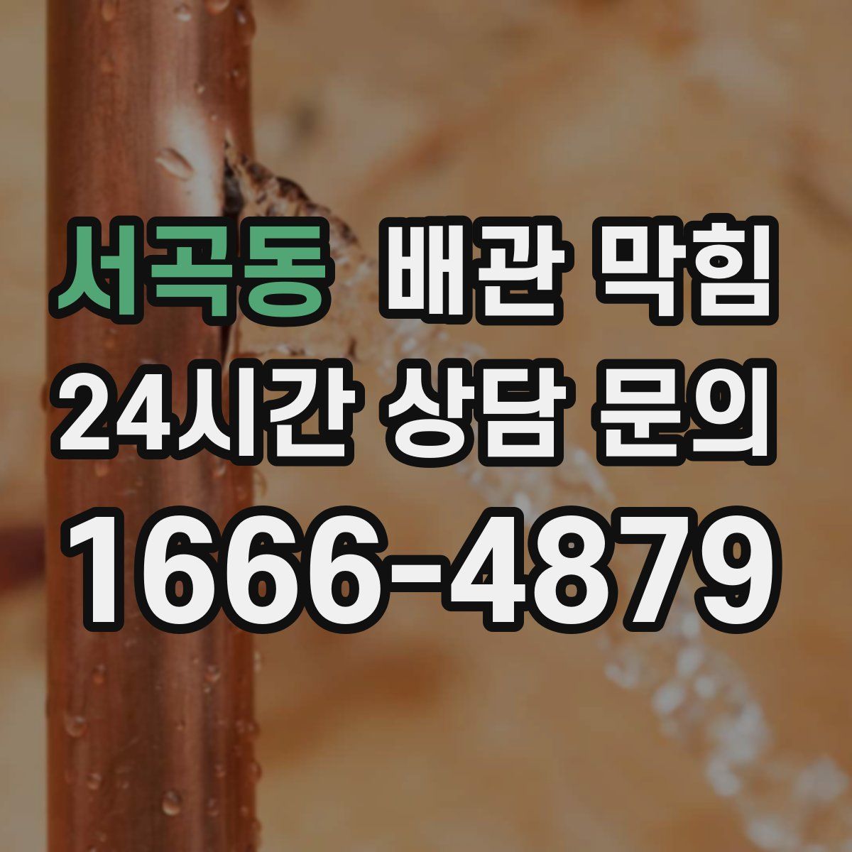 서곡동 배관 막힘