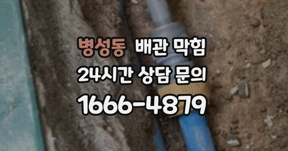 병성동 배관 막힘