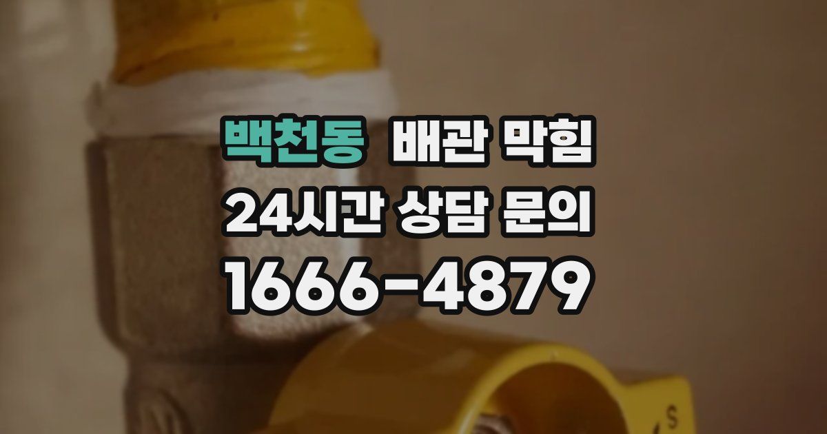 백천동 배관 막힘