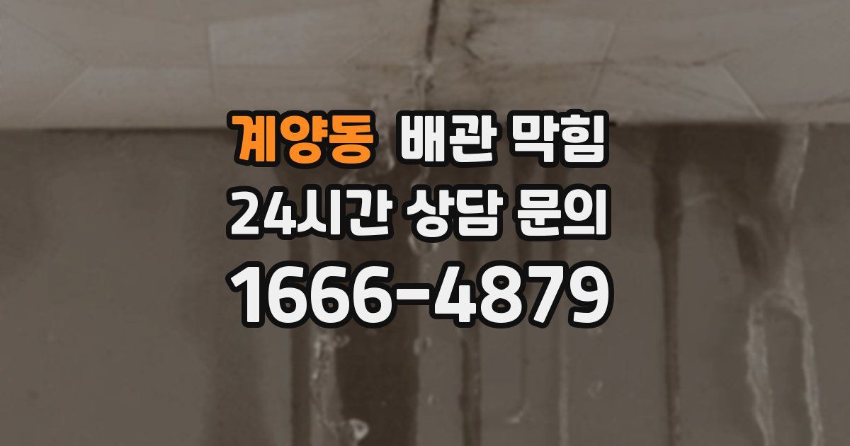 계양동 배관 막힘